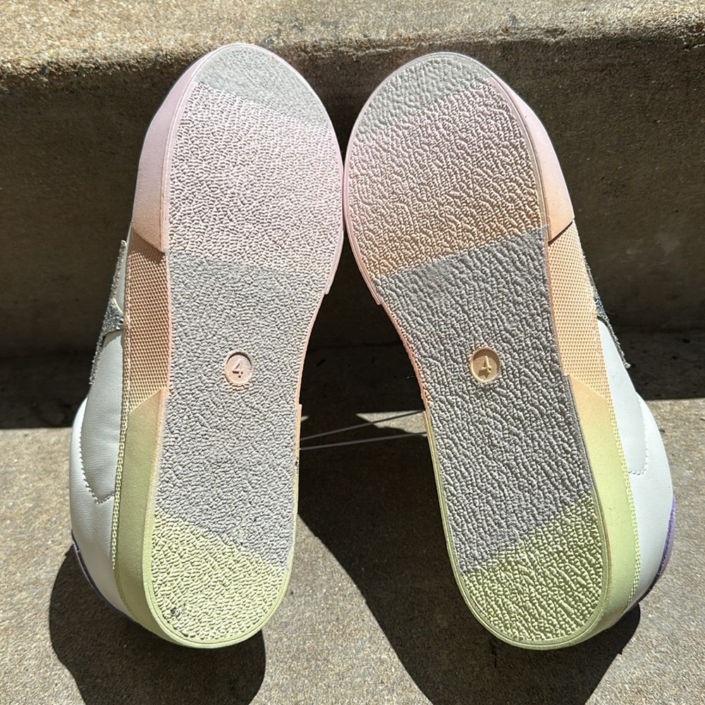 Art Class Girls White Sneaker With Glitter Star Accent - Picture 6 of 8